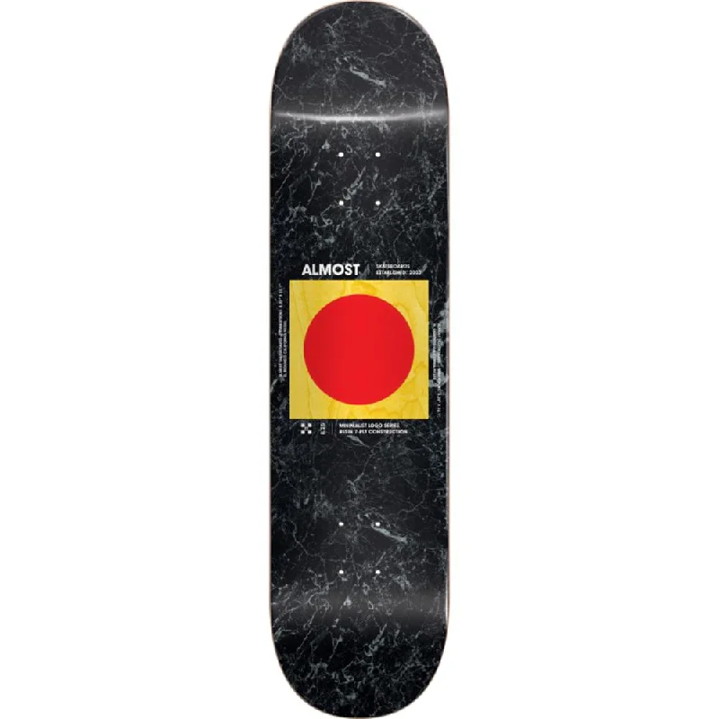 Almost Minimalist Black 8.25" Skateboard Deck