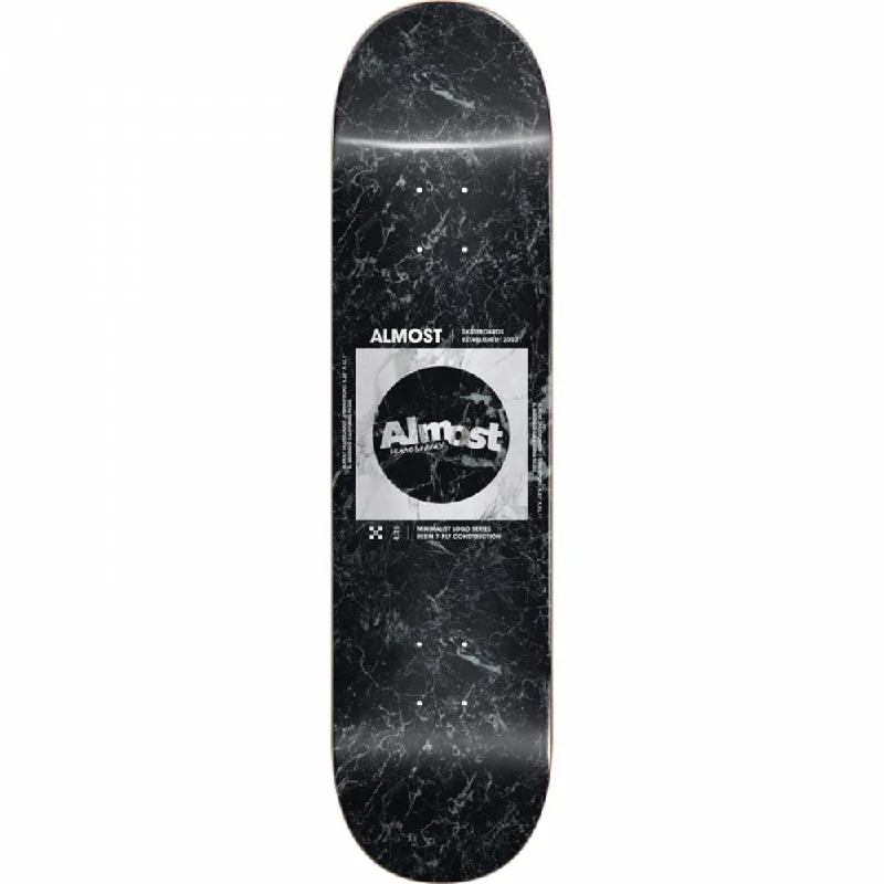 Almost Minimalist Black/White 8.25" Skateboard Deck