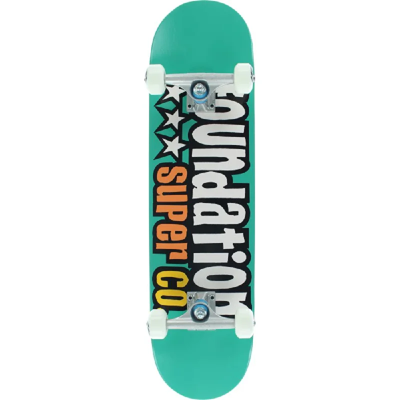 Foundation 3 Star 7.88" Teal Skateboard