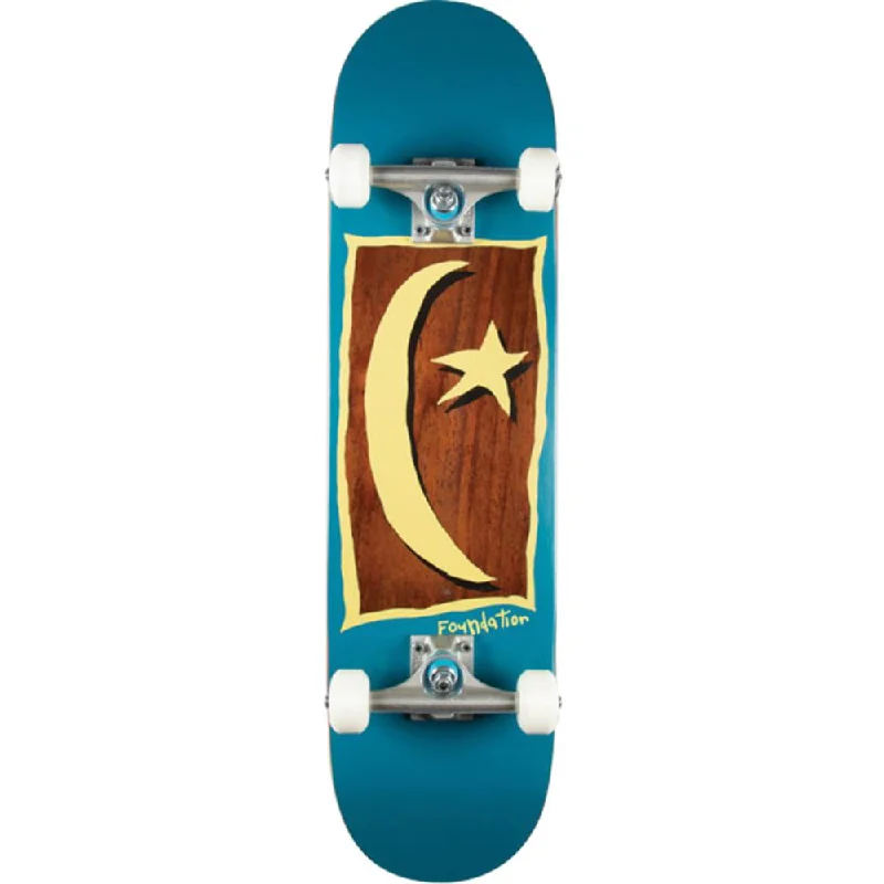 Foundation Star & Moon V2 7.88" Blue Skateboard