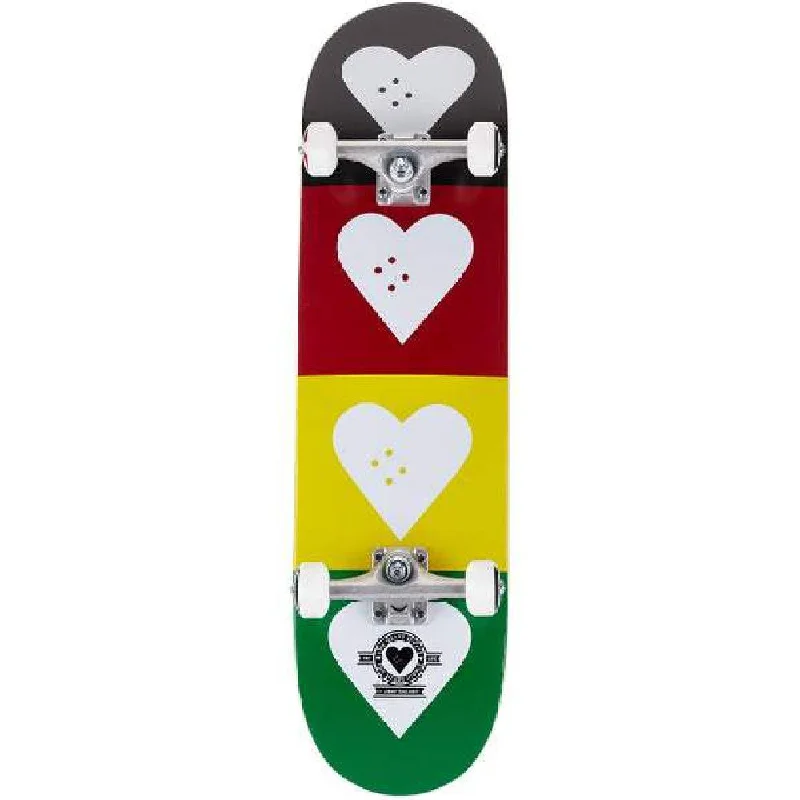 Heart Supply Quad Logo Red/Gold/Green 8.25" Skateboard