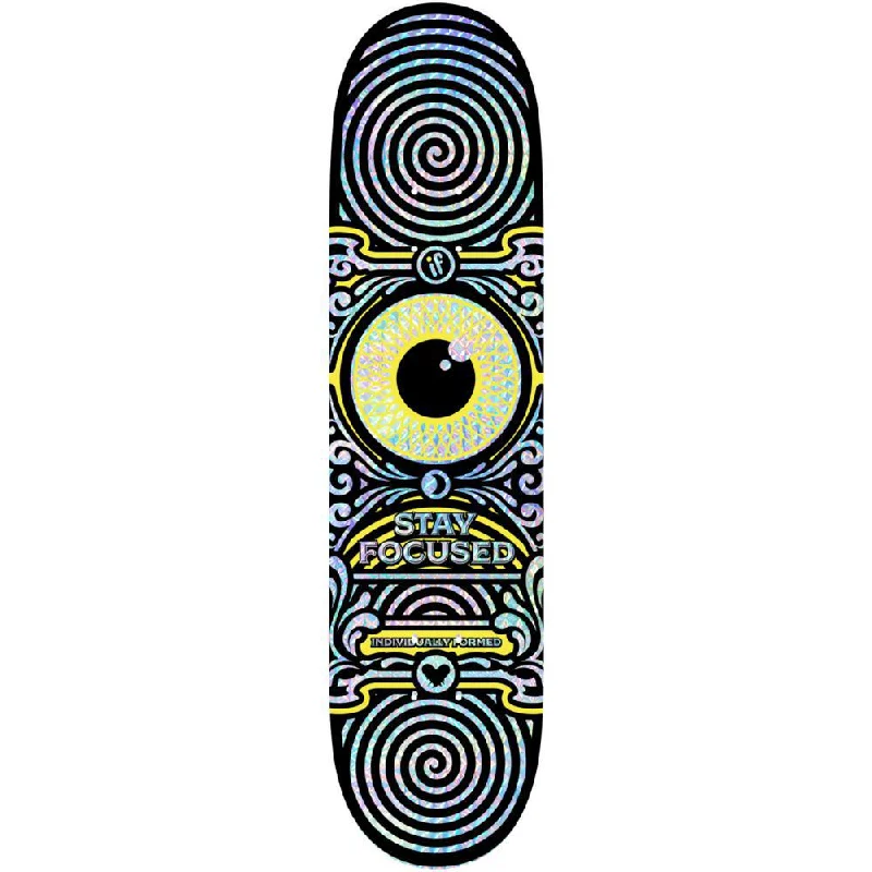 If Skate -Stay Focused - Yellow - Holographic Skateboard Deck