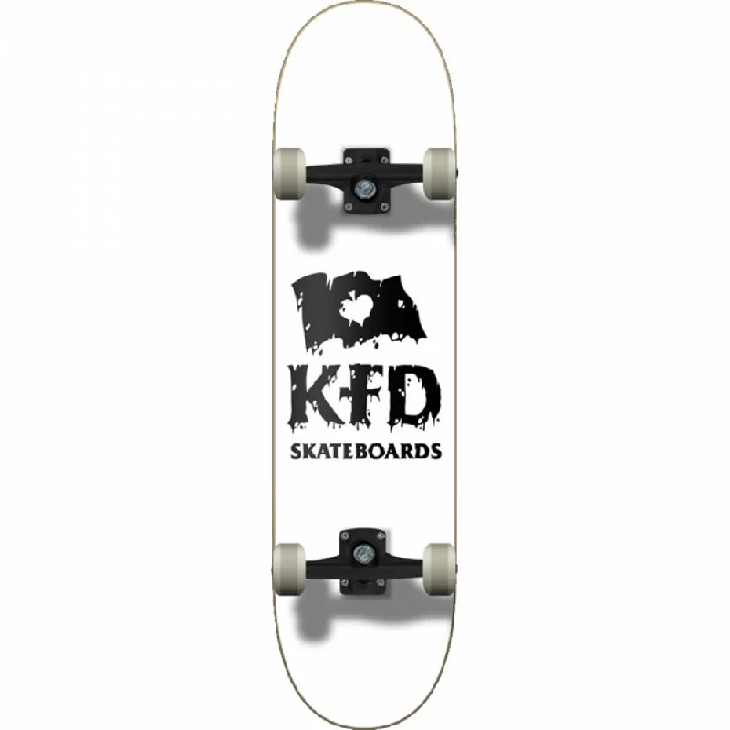 KFD Thrashed Stacked 7.75" White Skateboard