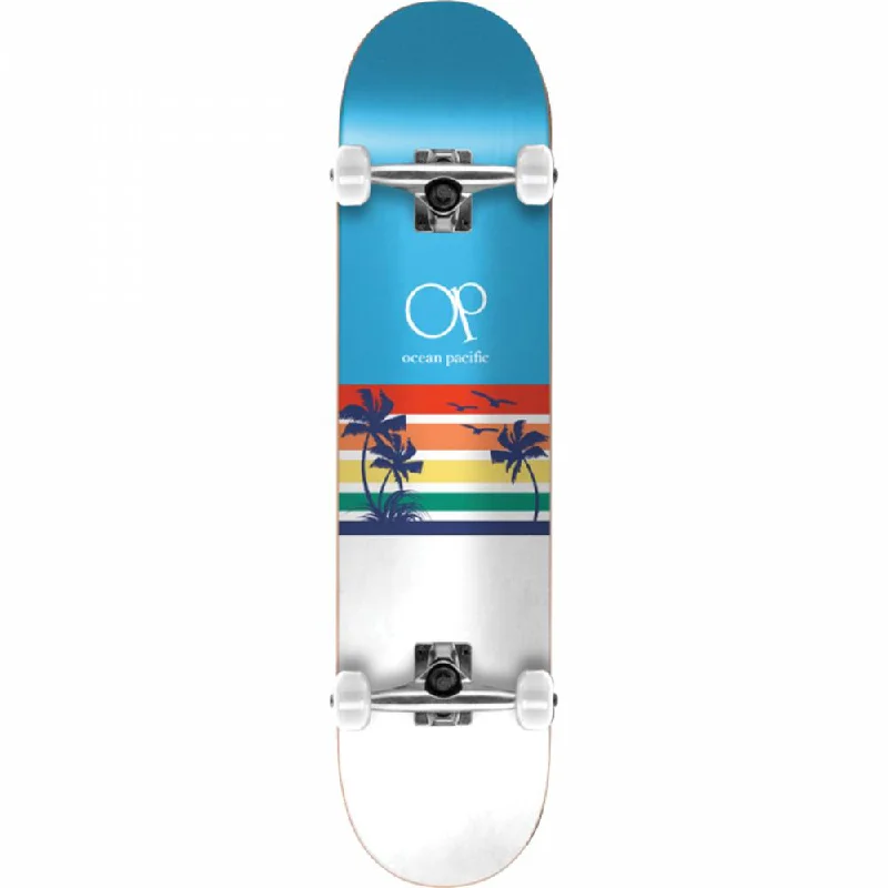 Ocean Pacific Blue/White 8.25" Complete Skateboard