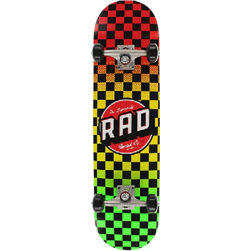 Rad Checker Rasta Fade 8.0" Skateboard