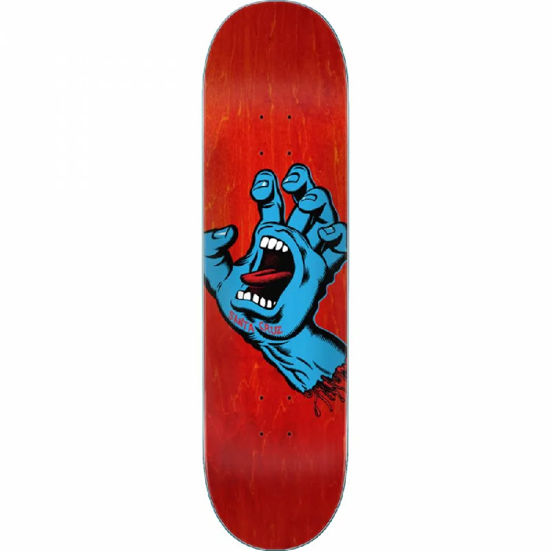 Santa Cruz Screaming Hand Matte Red 8.0" Skateboard Deck