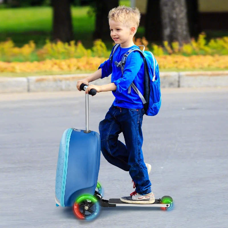 Kids Light-Up Scooter Luggage - Travel Fun