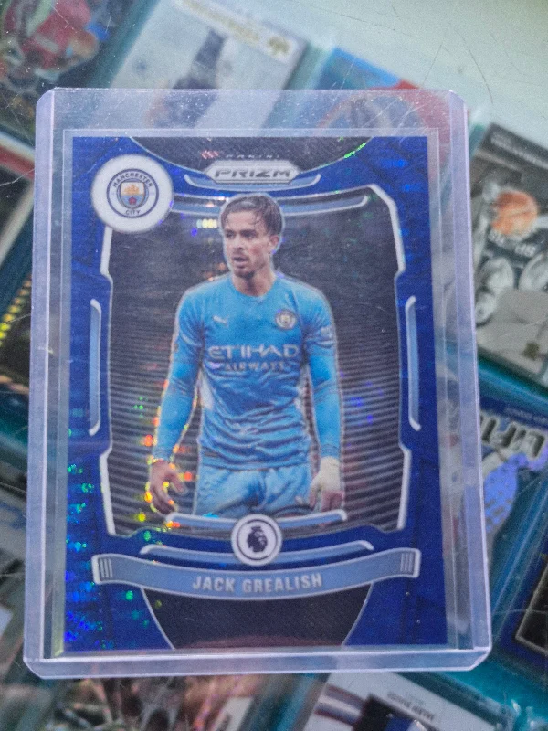 2021-22 Panini Prizm Premier League Blue Breakaway Prizm /199 Jack Grealish #6