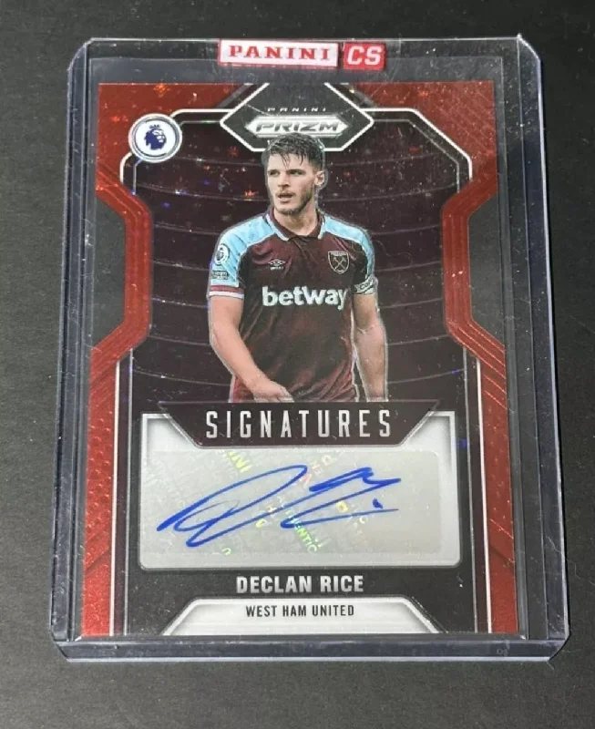 2021-22 Panini prizm premier league soccer west ham united Declan Rice auto