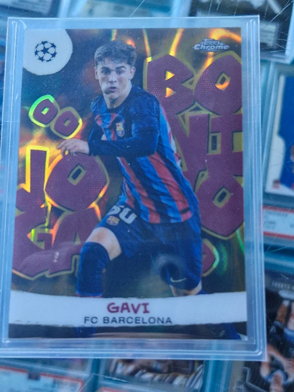 2022-23 Topps Chrome UEFA Club Competitions Joga Bonito Gold Refractor /50 Gavi