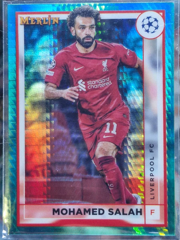 2022-23 TOPPS MERLIN UEFA MOHAMED SALAH AQUA PRISM #88 LIVERPOOL