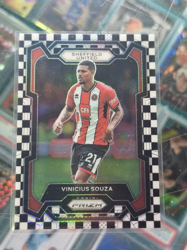 2023-24 Prizm EPL Vinicius Souza Black & White Checker Silver Prizm Sheffield