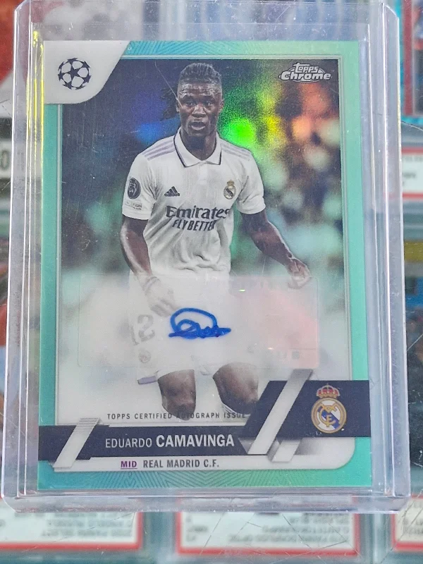 2023 EDUARDO CAMAVINGA 142/199 AUTO TOPPS CHROME UEFA CHAMPIONS LEAGUE