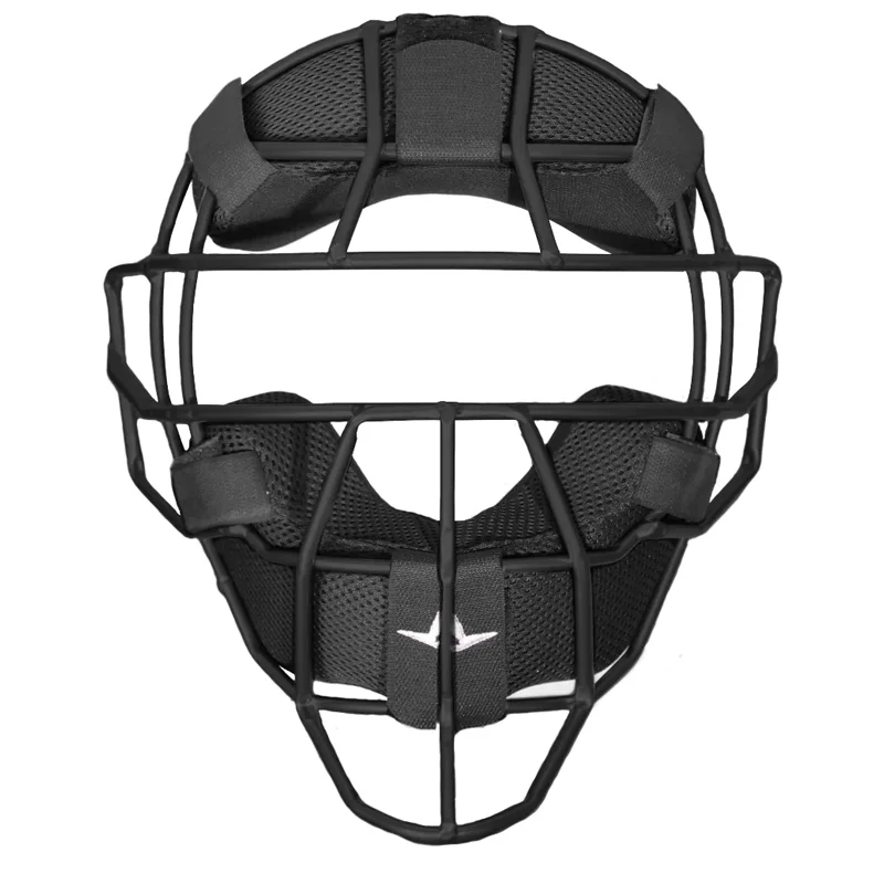 All Star S7™ Steel Umpire Mask with LUC Pads Black Frame