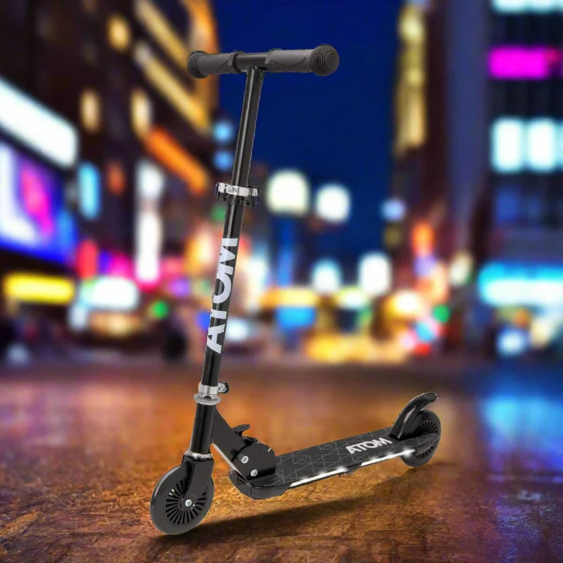 ATOM Light-Up Night Flash Scooter - Black