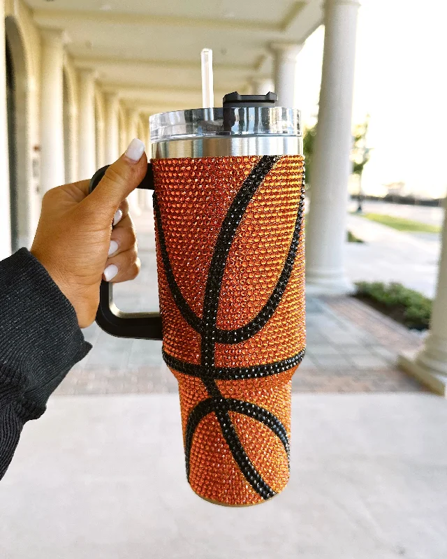 Crystal Basketball 40 Oz. Tumbler (Pre-Order Ships Approximately 12/15)