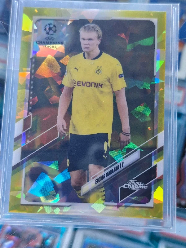 Erling Haaland 2020 2021 2020-21 Topps Chrome UEFA Sapphire #49 Yellow /99