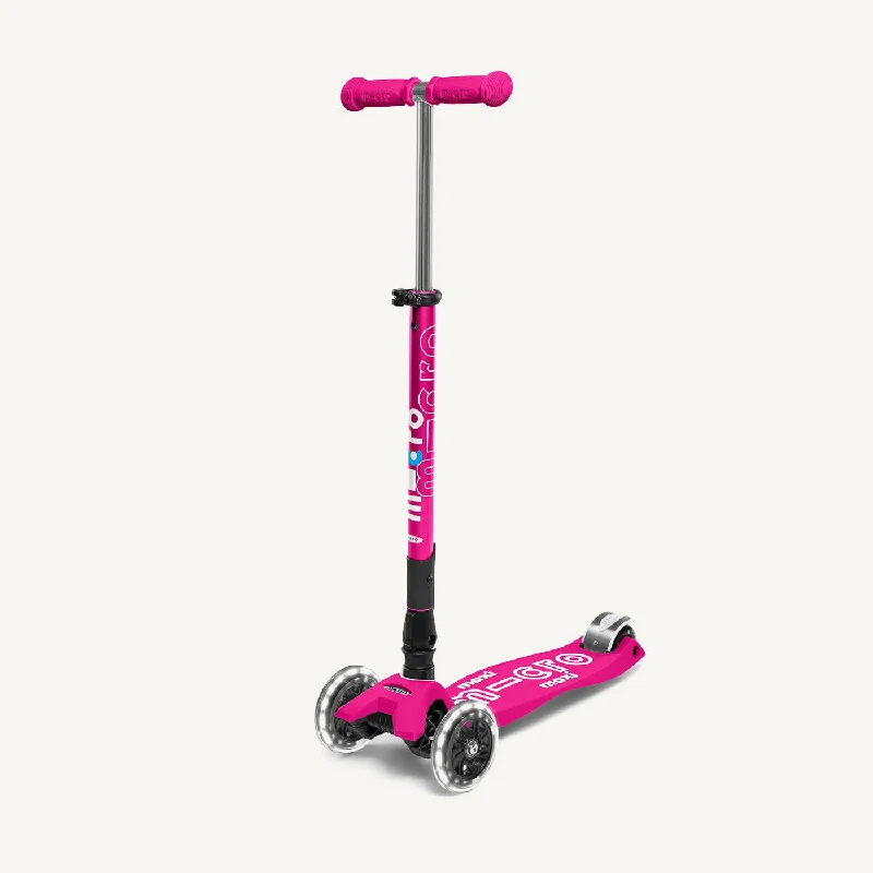 Micro Scooters Maxi Micro Scooter Deluxe Foldable LED - Pink