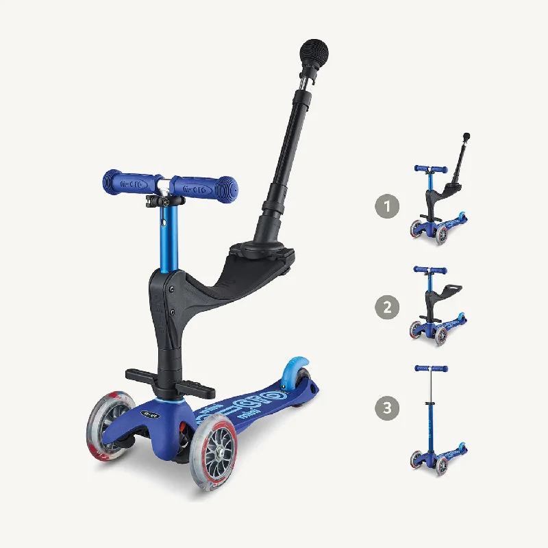 Micro Scooters Mini Micro 3in1 Deluxe Push Along Scooter - Blue