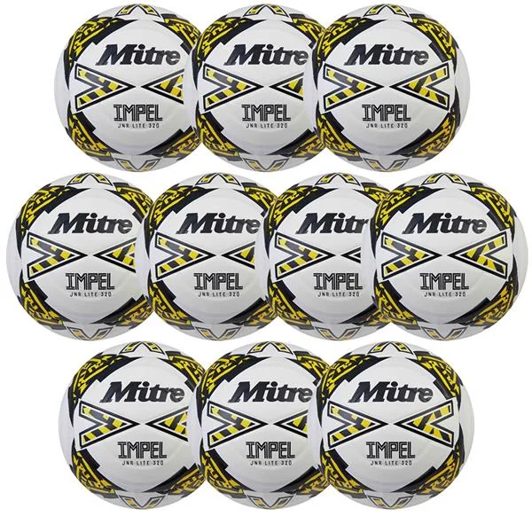 Mitre Junior Lite Match Football (320g) | 10 Pack