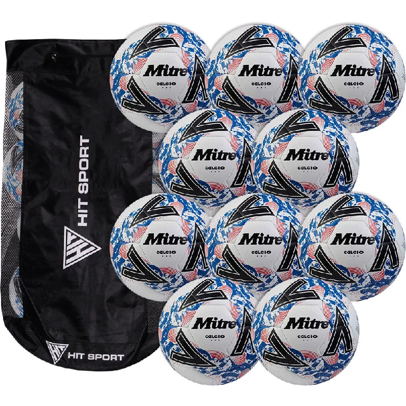 Mitre Calcio One Training Football (Size 5) | 10 Pack + Bag