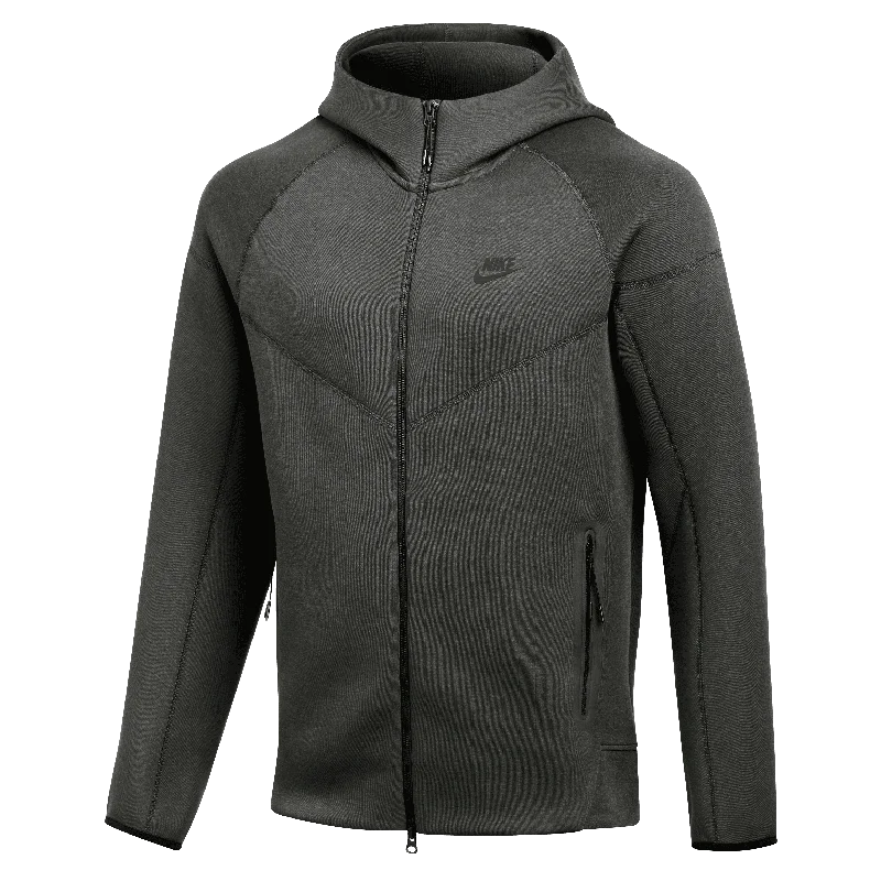 Nike Men's Black Tech Fleece Full-Zip Windrunner Hoodie -gre