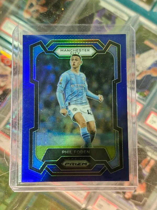 Phil Foden 2023-24 Panini Prizm Blue Prizm 151/299 Manchester City