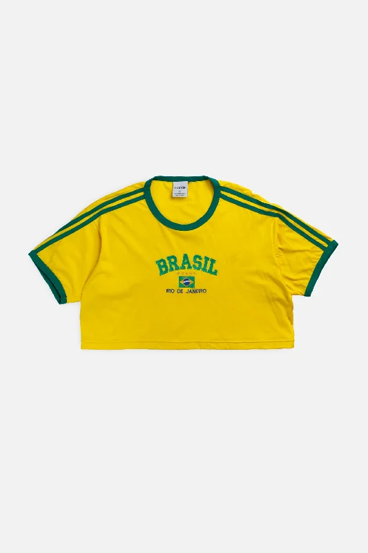 Rework Crop Brazil Soccer Tee - XL