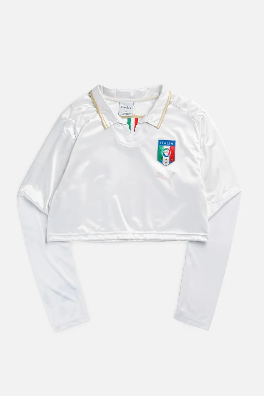 Rework Crop Italy Soccer Long Sleeve Jersey - S