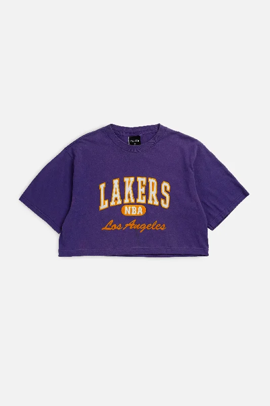 Rework LA Lakers NBA Crop Tee - M