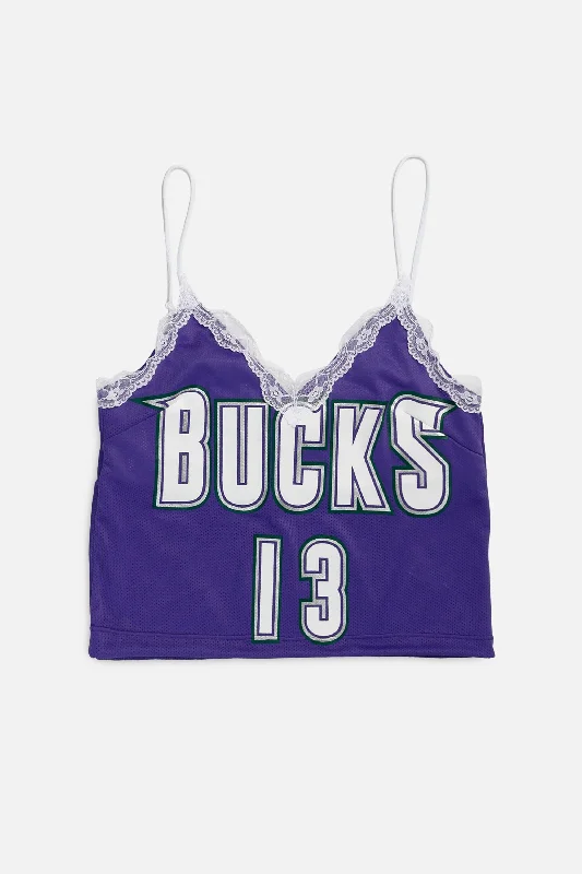 Rework Milwaukee Bucks NBA Lace Tank - S