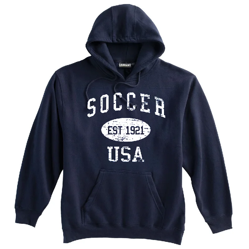 Soccer Sweatshirt-Vintage Distressed Established Date USA