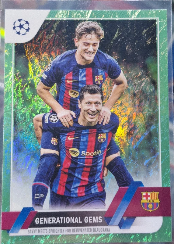 Topps 22-23 Chinese Jade Edition UEFA UCC Barcelona Generational Gems Gavi