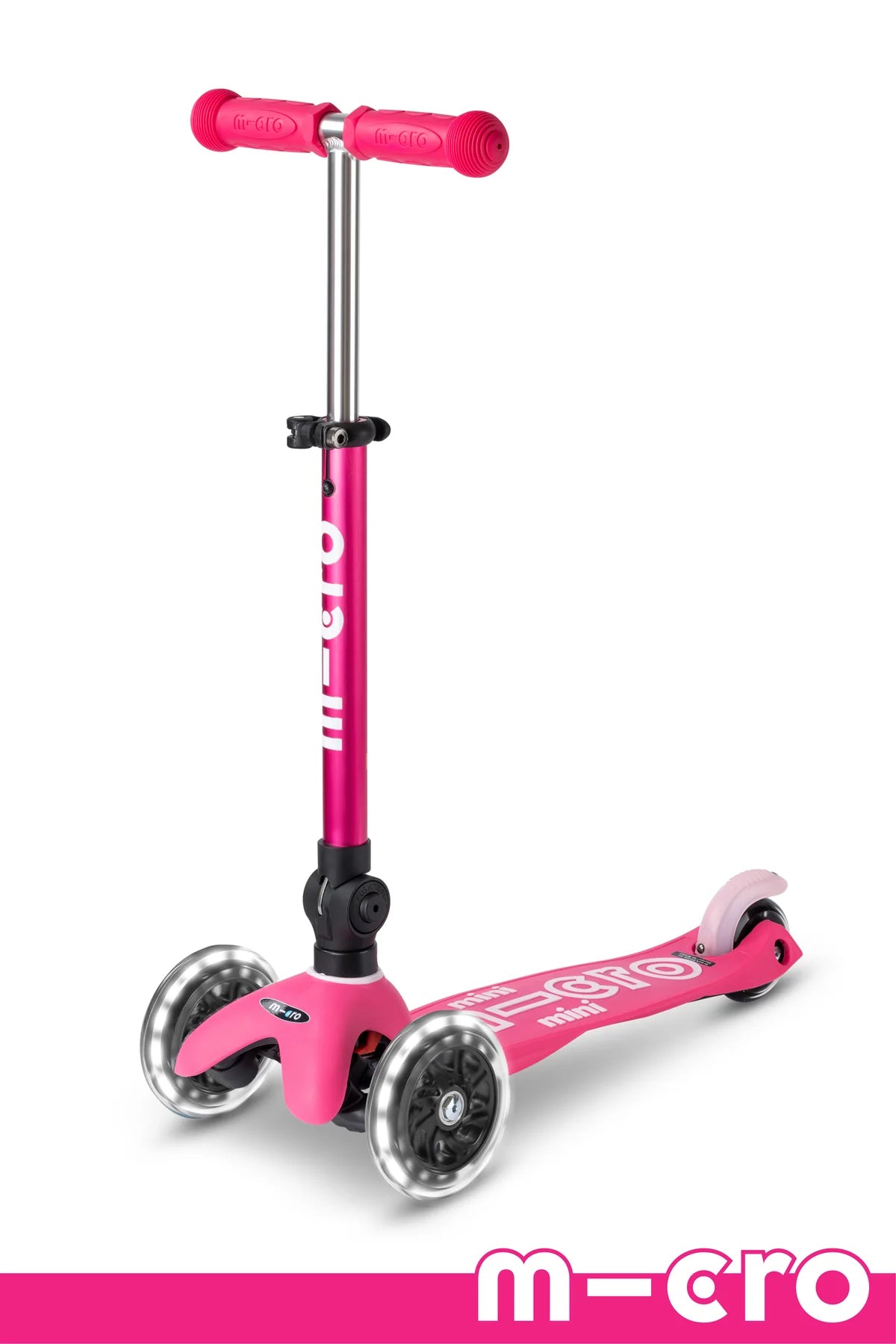 Micro Mini Deluxe Foldable LED Scooter - Pink - LOCAL PICK UP ONLY