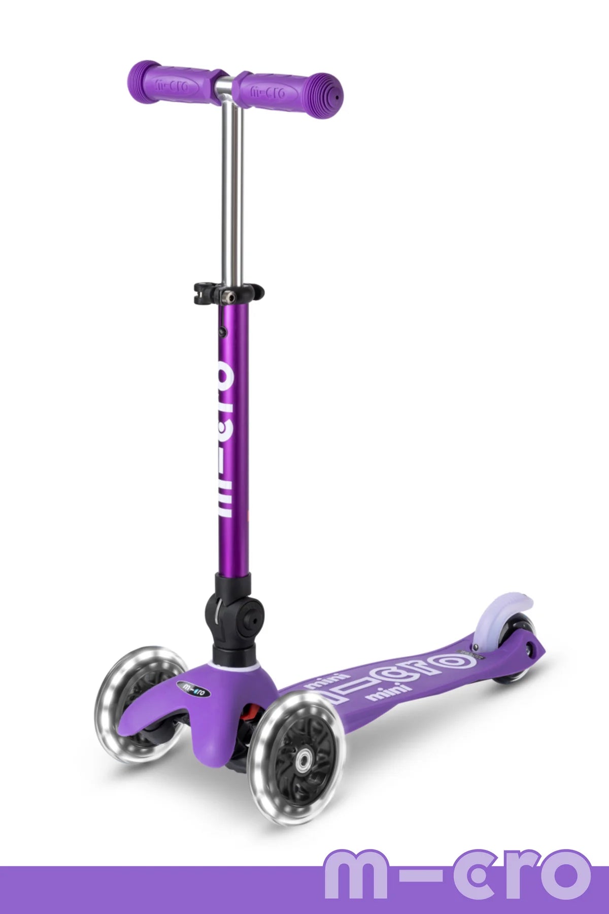 Micro Mini Deluxe Foldable LED Scooter - Purple - LOCAL PICK UP ONLY