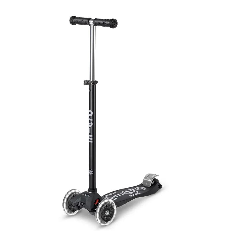 Micro Scooter Maxi Deluxe Eco LED Black / Grey