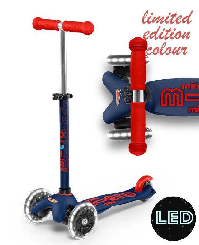 Micro Mini Deluxe LED Scooter - Navy Limited Edition