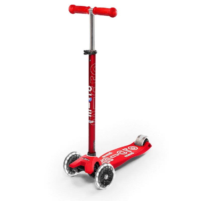 Maxi Deluxe LED Red Scooter