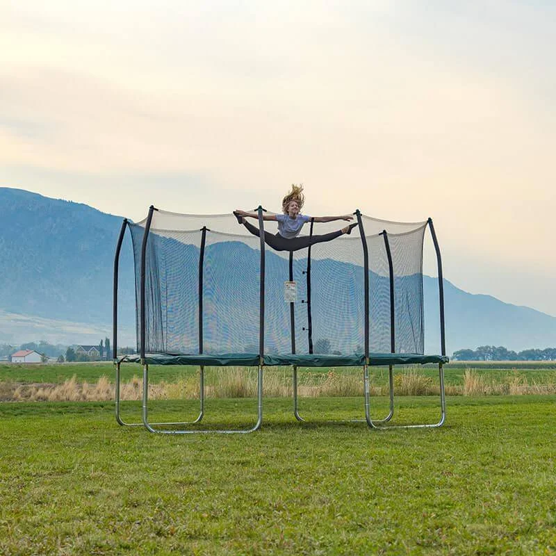 14' x 8' Rectangle Trampoline - Green