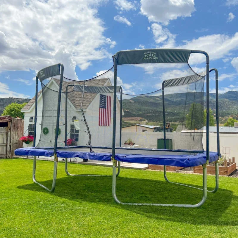 Skywalker Trampoline 17' x 10' Rectangle Olympic-Sized Premium Trampoline with Enclosure - LMG-SPTRC1710